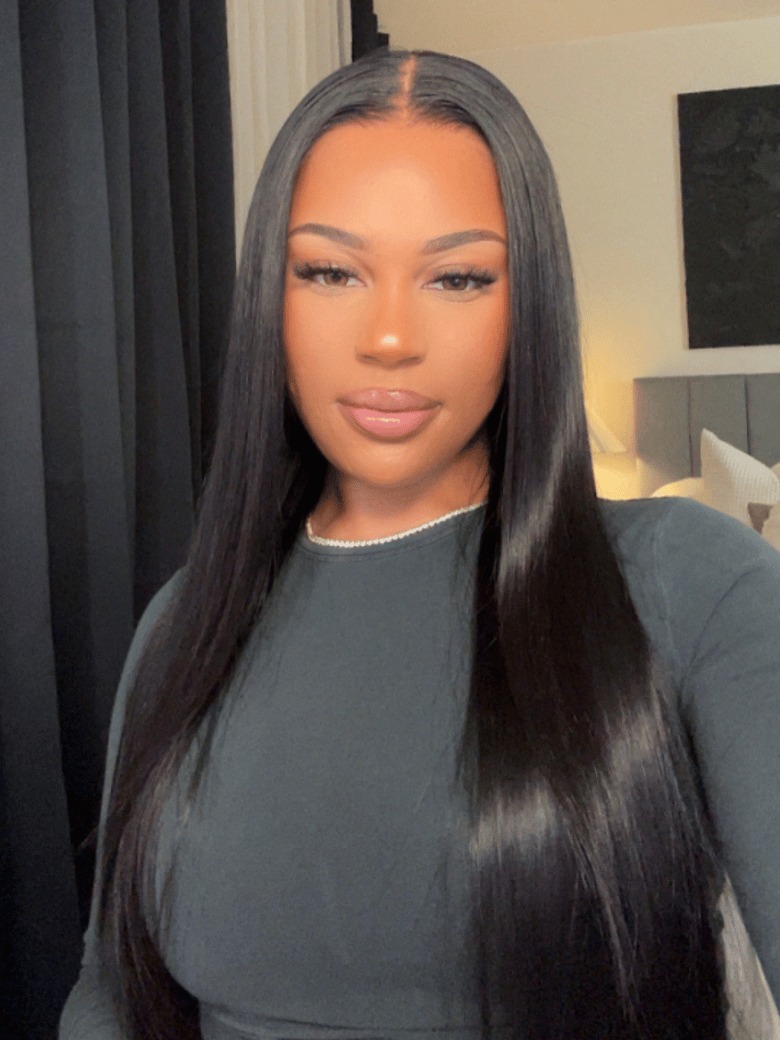 UNice Straight Middle Part Breathable Lace Wigs Pre Plucked Natural Hairline adjustable Perfectly fit belt Long Wig
