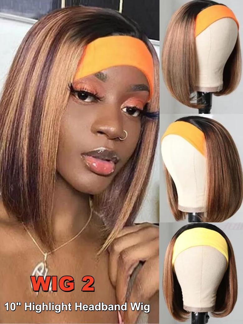 2 Wigs $135 | For 13x4 Pre Everything 14" With Drawstring And 10" Bob Wigs
