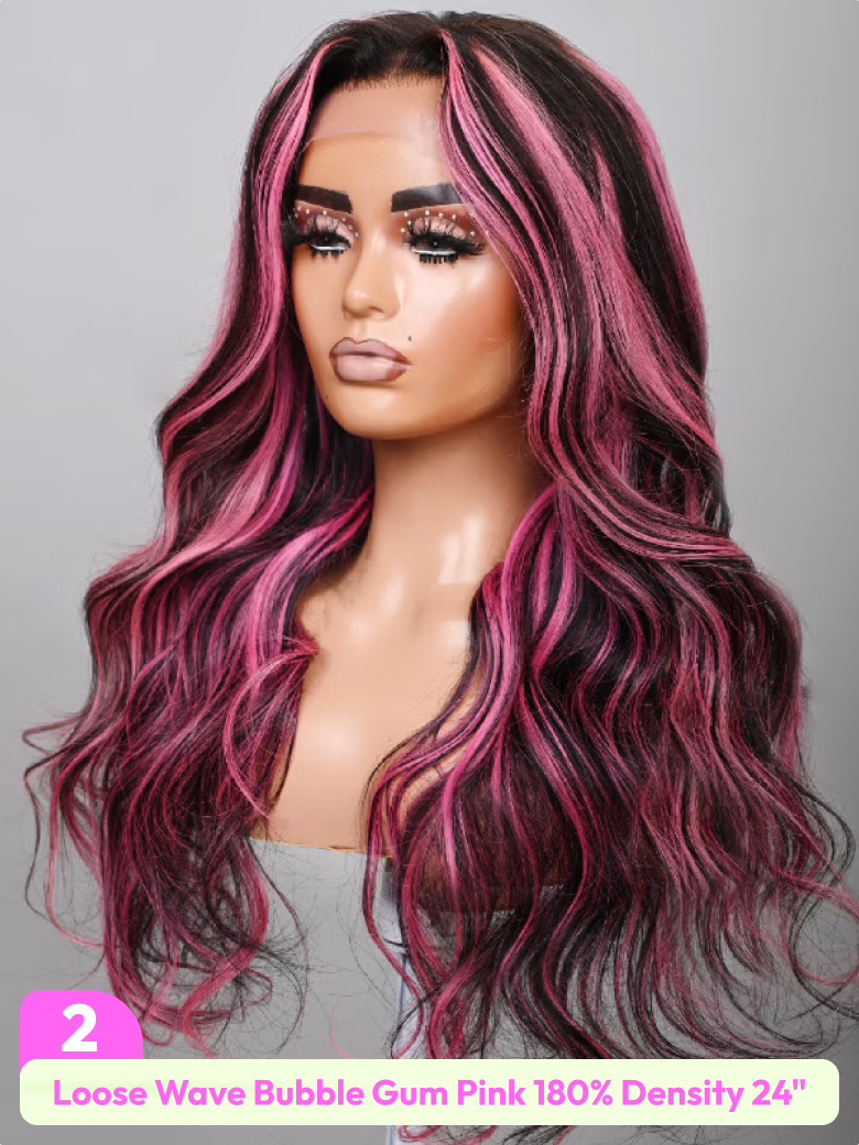 [24"=$99-$129] All 13x4 Front Large Lace 200%/ 180%/ 150% Density Spring & Summer Colored/ Natural Black Everyday Style Wigs