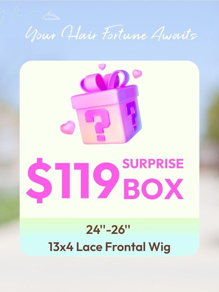 UNICE $119 Surprise Box Get 24''-26'' Inch13x4 Lace Frontal Wig Value $299-$399