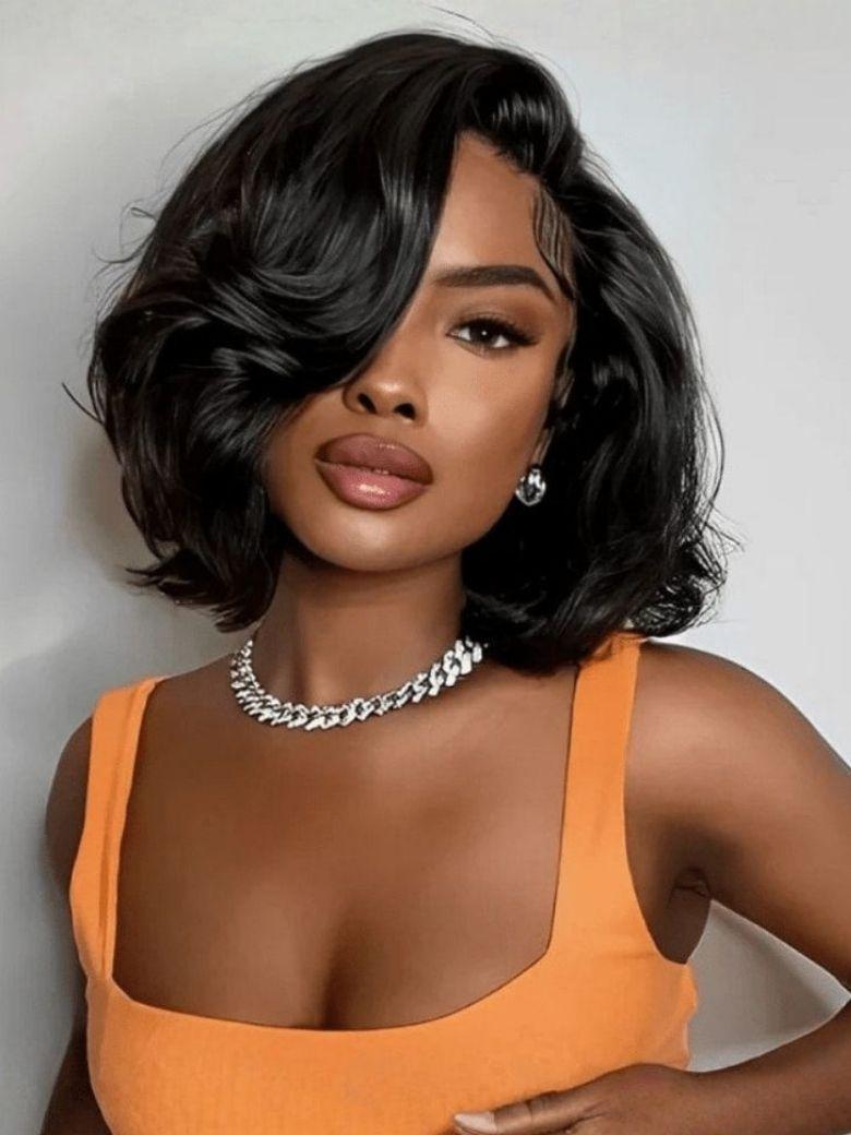 UNice Bye-Bye Knots™ 7x5 Lace Side Part Layered Wig With Side-Swept Bangs with Invisible drawstring