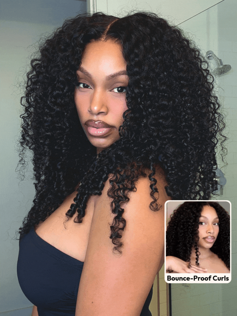 UNice Bye-Bye Knots 7x5 Lace Curly Texture Wig With Finger Coil Ends