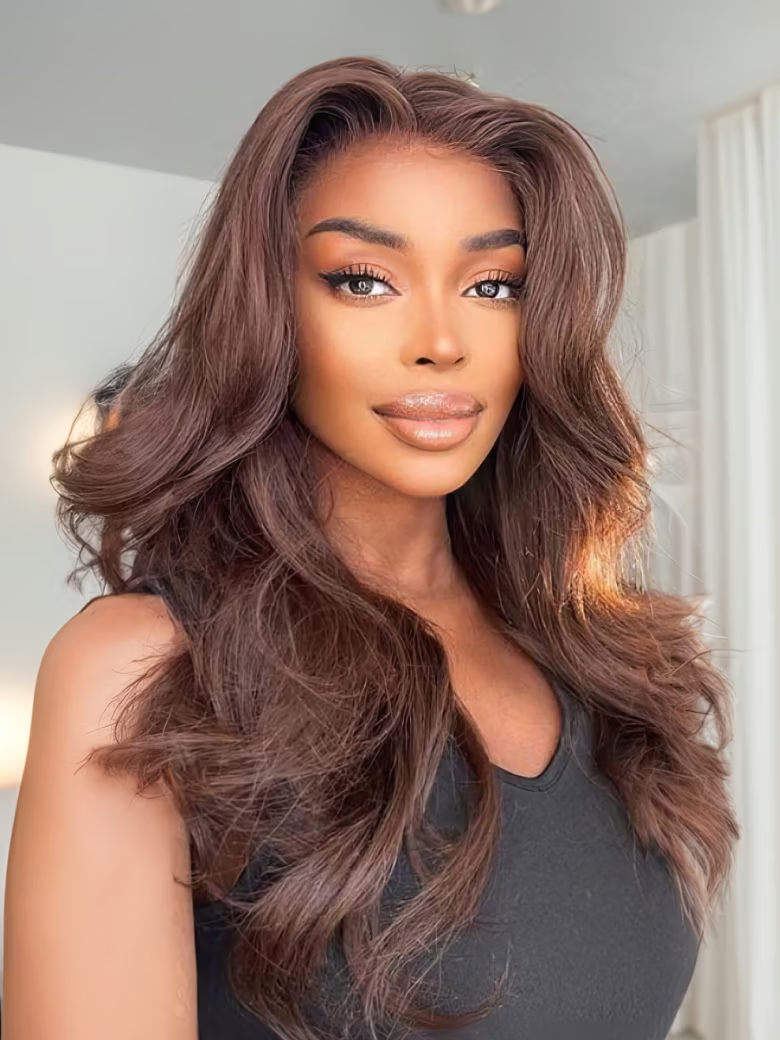 [22"=$134] 13x4 Lace Frontal Rich Hot Chocolate Brunette Packed With Shine And Texture 180% Density