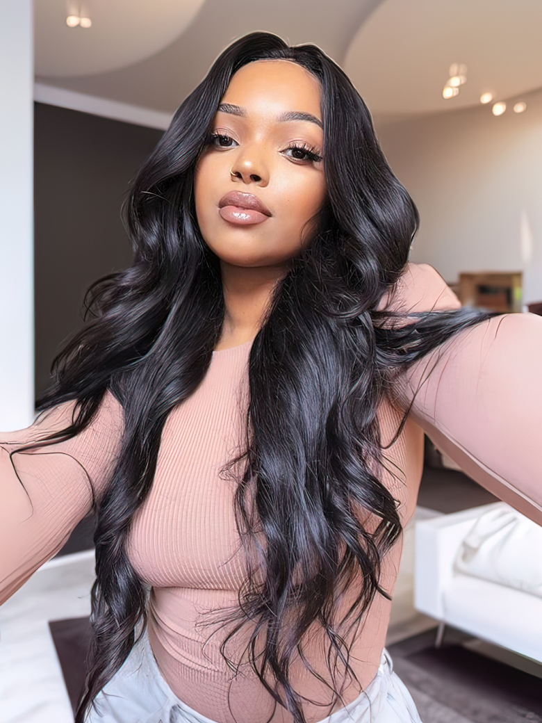 Pull & Go™ U Part / EasiContour V Part Hair Wig‎ Natural Color Body Wave Wigs For Women
