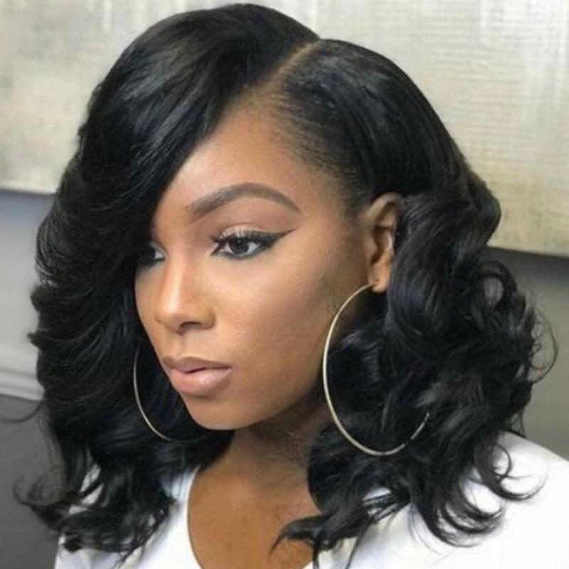 UNice 13x4 Lace Front Big Loose Wave Black Shoulder Length Wig