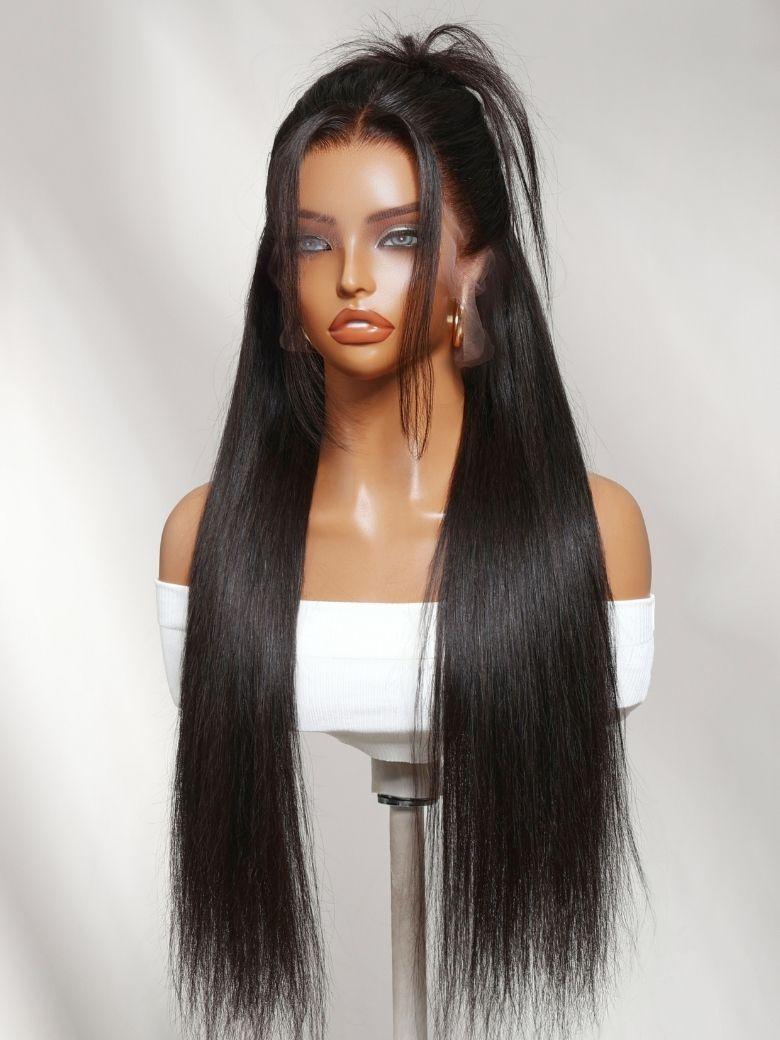 UNice 360 HD Lace Pre-plucked Luxury Raw Virgin Hair Chocolate Brown Balayage Body Wave Wig with Money Piece Highlights