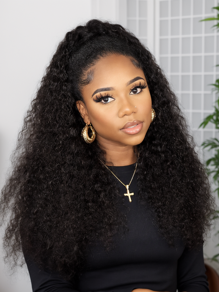 250% Density Unice Hair Stylist Approved No Skill Needed Beginner Friendly V Part Curly Wigs