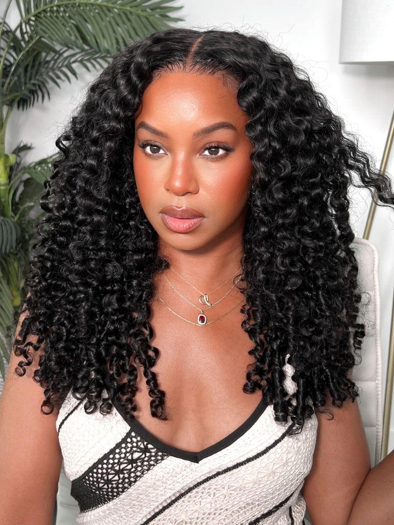 [US Only] [22 new users needed] 16 Inch UNice Bye-Bye Knots 7x5 Lace Curly Texture Premium Hair Drawstring Wig With Finger Coil Ends