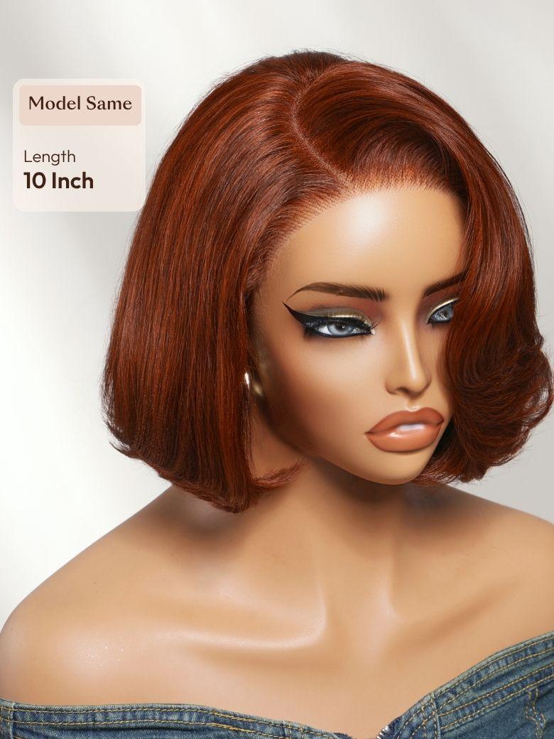 UNice 7x5 Bye Bye Slip™ Lace Caramel Brown Ombre with Dark Roots Water Wave Glueless Wig