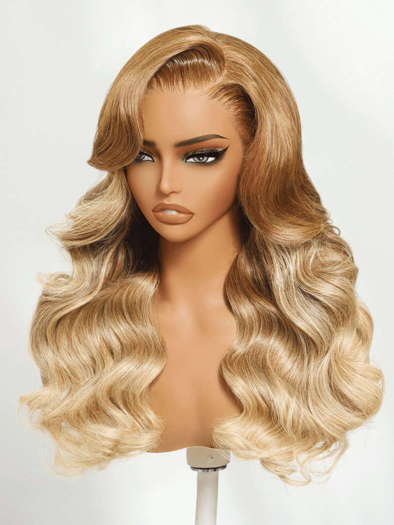 UNice Bye-Bye Knots Wig 7x5 Lace Loose Wave Honey Blonde Ombre Wig 180% Density