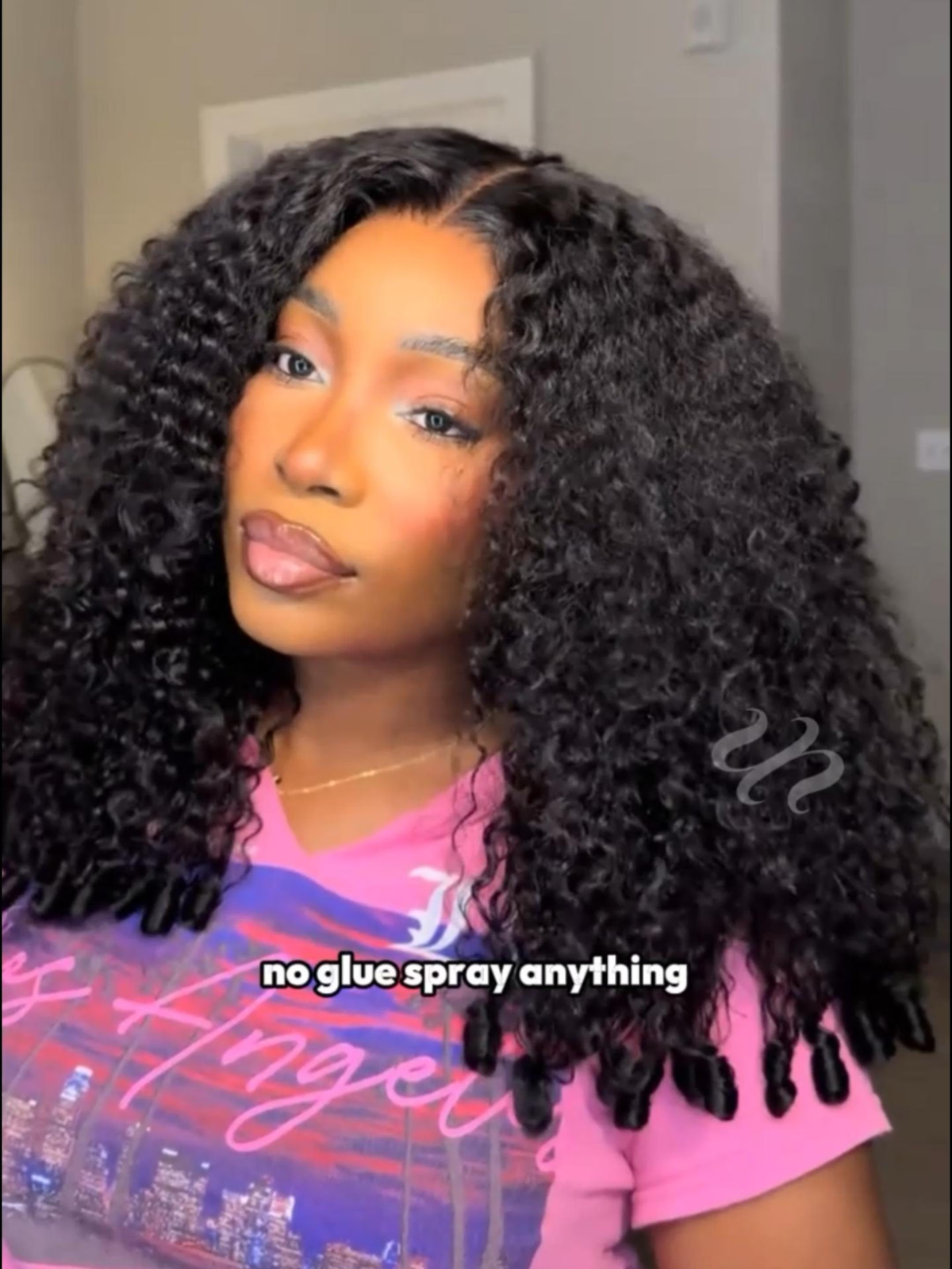 13x4 Pre-Everything Curly Texture Premium Hair Drawstring Wig With Finger Coil Ends