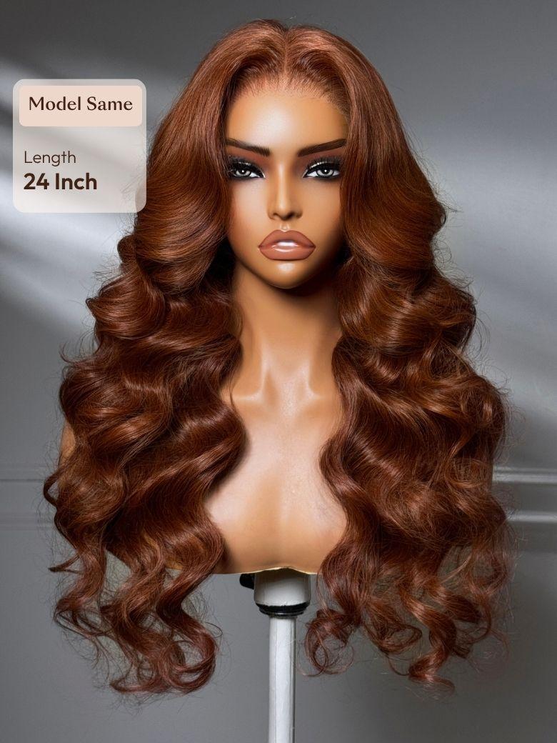 UNice 7x5 Bye Bye Slip™ Lace Cowboy Copper Body Wave Wig with Invisi Drawstring