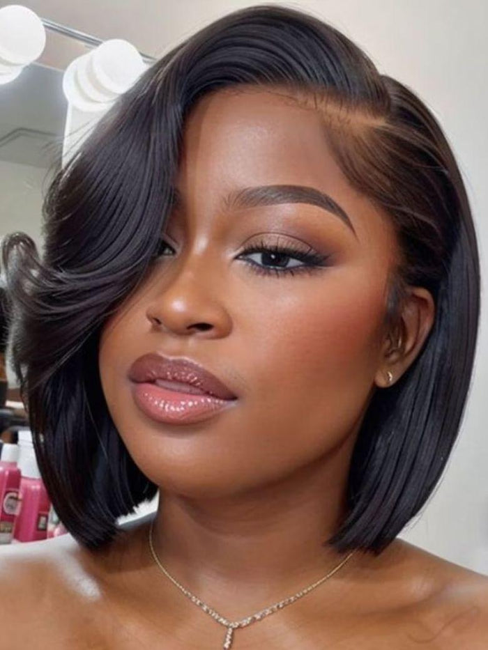 UNice Bye-Bye Slip™ 7x5 Lace Side Part Layered Wig With Side-Swept Bangs with Invisible drawstring 150% Density