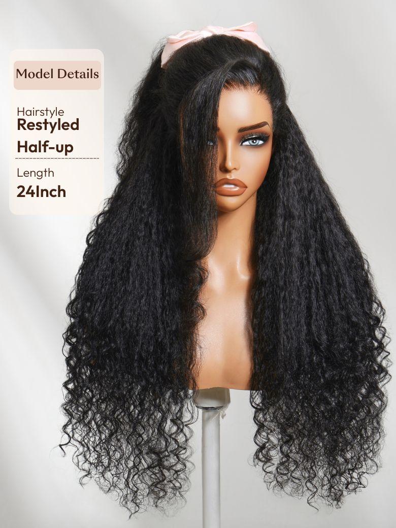 UNice 13x4 Pre-Everything™ Lace Frontal Chestnut Brown Water Wave Glueless Drawstring Wig