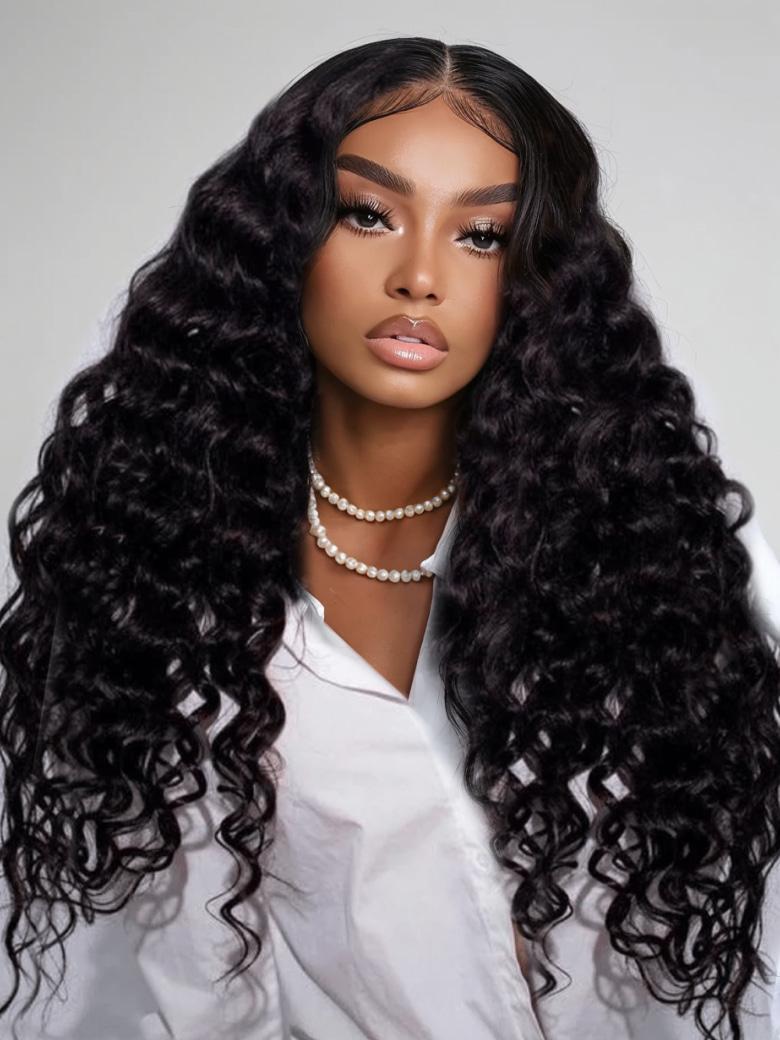 UNice 13x4 Lace Frontal Black Deep Wave Pre-Everything Wig