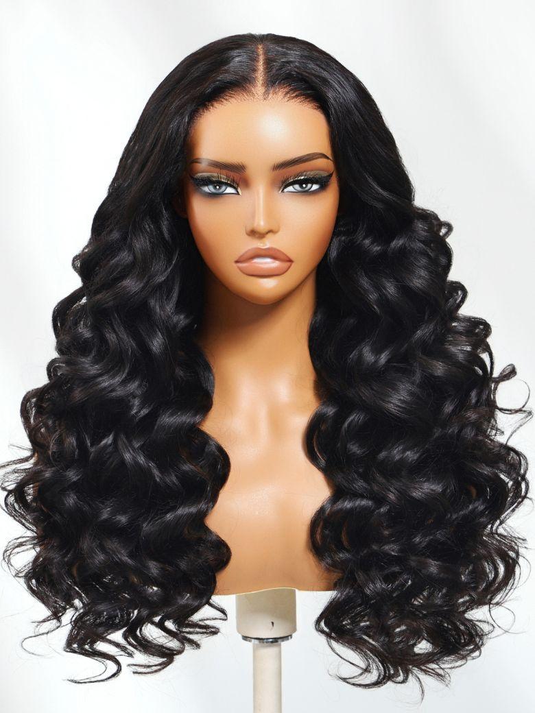 UNice Bye-Bye Knots™ 7x5 Lace Hollywood Curls Glueless Drawstring Wig for Beginners