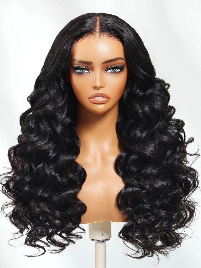 UNice Bye-Bye Knots™ 7x5 Lace Hollywood Curls Glueless Drawstring Wig for Beginners