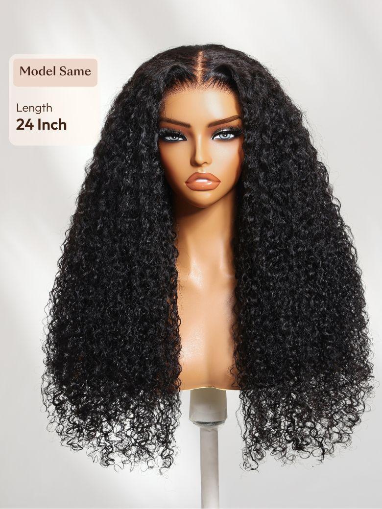 UNice Bye-Bye Knots™ 7x5 Lace Black Afro Twist Out Curls 150% Density Wig with Invisi Drawstring