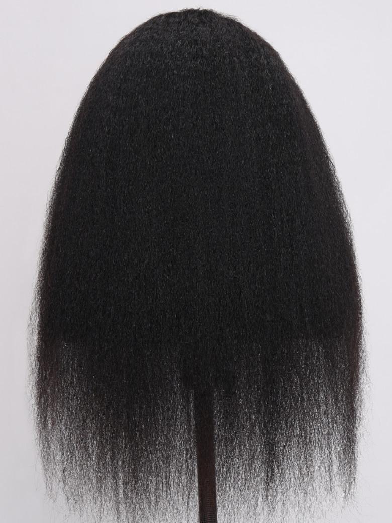 [22"=$95] 4x4 Lace Kinky Straight Wig 150% Density Very Bouncy Human Hair Wig