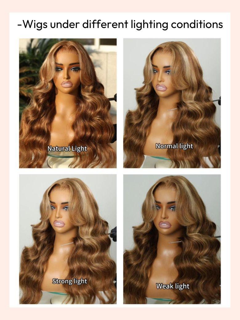 Bye-Bye Knots Wig Pre-Cut 7x5/13x4 Glueless Lace Honey Blonde Body Wave Wig With Bleached Clean Knots