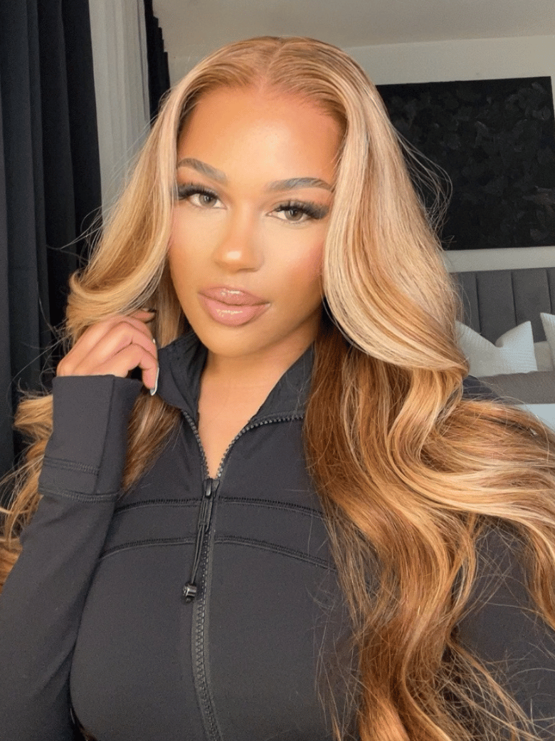 7x5 Bye-Bye Knots & 13x4 Bye Bye Slip Wig With Drawstring Pre-Cut Glueless Lace Honey Blonde Body Wave Wig