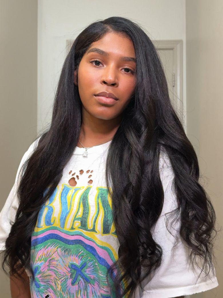UNice InvisiBlend™ V part Kinky Straight Natural Black Wig Protect Your Natural Hair