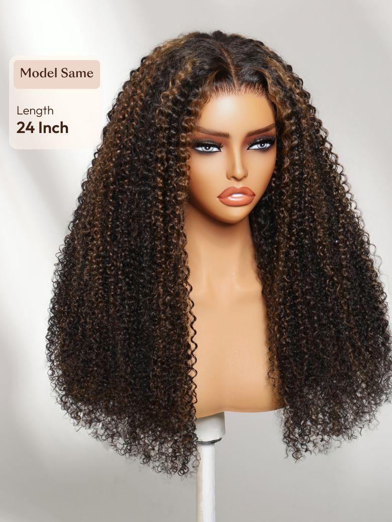UNice Bye-Bye Knots™ 7x5 Lace Body Curls Wig with Feathered Layers & Invisi Drawstring 180% Density