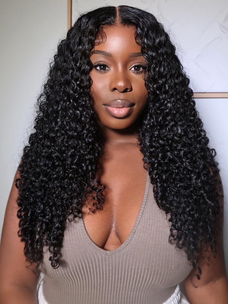 7x5 Bye-Bye Knots Wig Glueless Lace Jerry Curly Wig With Bleached Invisible Knots 150% Density