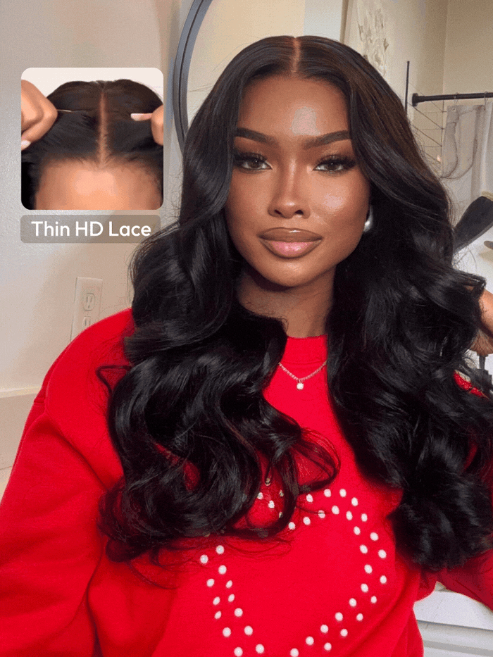 [Pay 22" Get 24"] HD ByeBye Cap™ Wig 13x4 Invisible Lace Frontal Body Wave Super Melted Black Wig