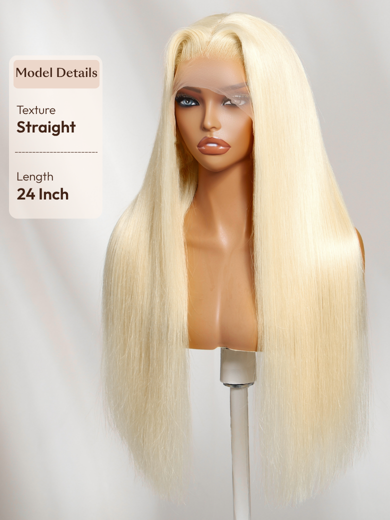 UNice 13x4 Bye Bye Slip™ Lace Frontal 613 Blonde Straight/ Body Wave Glueless Wig with Invisi Drawstring For Beginners
