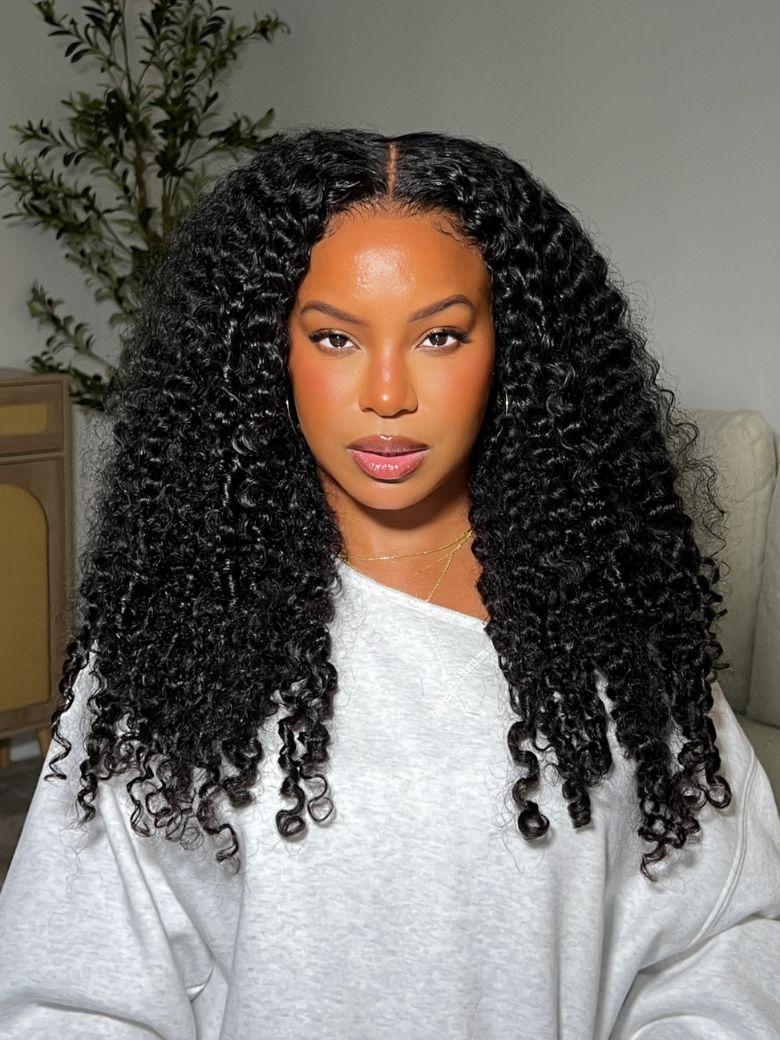 [20"-24"]UNice Bye-Bye Knots 7x5 Lace & 13x4 Pre-Everything Curly Texture Premium Hair Drawstring Wig With Finger Coil Ends