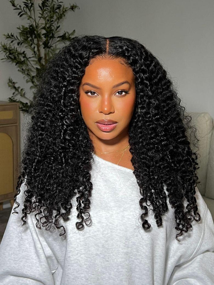 [20"-24"]UNice Bye-Bye Knots 7x5 Lace & 13x4 Pre-Everything Curly Texture Premium Hair Drawstring Wig With Finger Coil Ends
