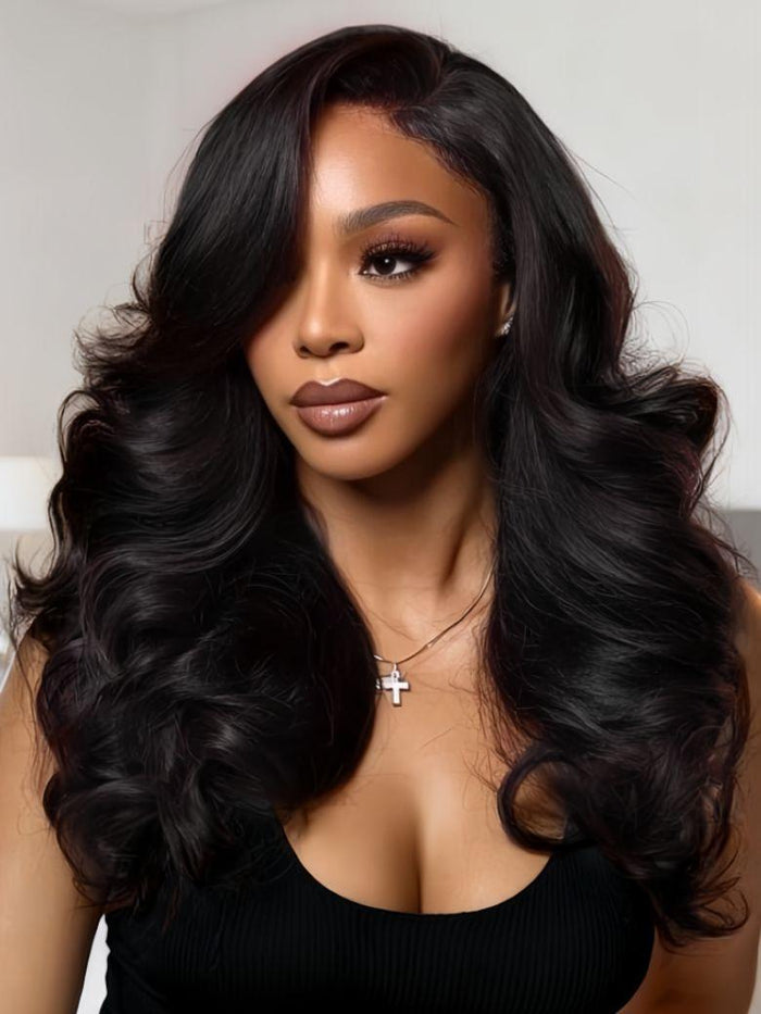 [Ship within 24H]UNice Butterfly Cut 180% Density 100% Human Hair Bye-Bye Knots™ 7x5 Lace Body Curls Wig with Feathered Layers & Invisi Drawstring