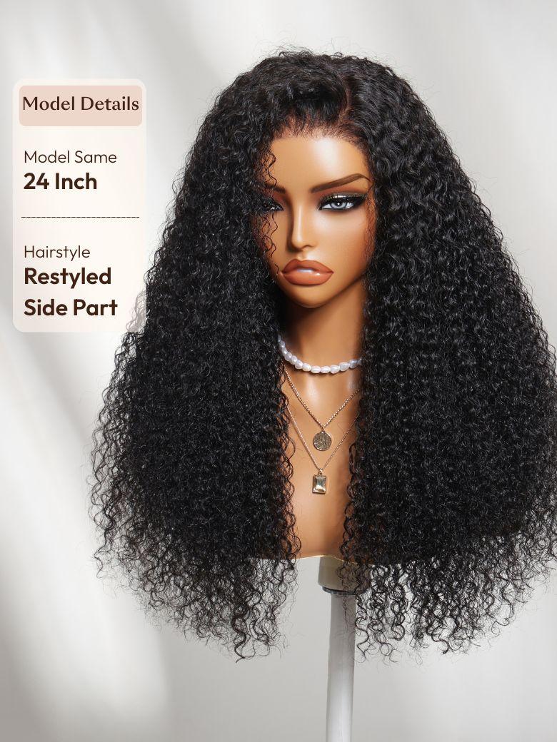UNice Bye-Bye Knots™ 7x5 Lace Jerry Curl 150% Density Wig with Lived-In Coils