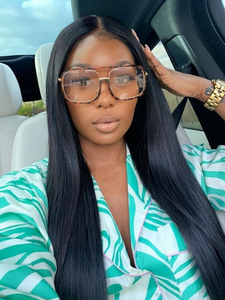 [From 18"] 6x4.5 Pre Cut Lace Put On And Go Glueless Kinky Straight 150% Density Black Air Wig