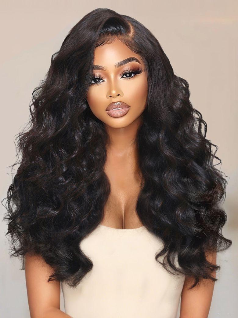 UNice Bye-Bye Knots™ 7x5 Lace Body Wave Wig With Side-Swept Bangs