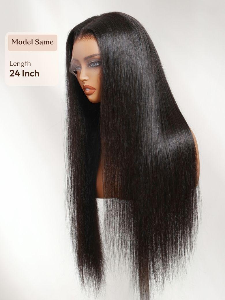 UNice 360 HD Lace Pre-plucked Luxury Raw Virgin Hair Chocolate Brown Balayage Body Wave Wig with Money Piece Highlights