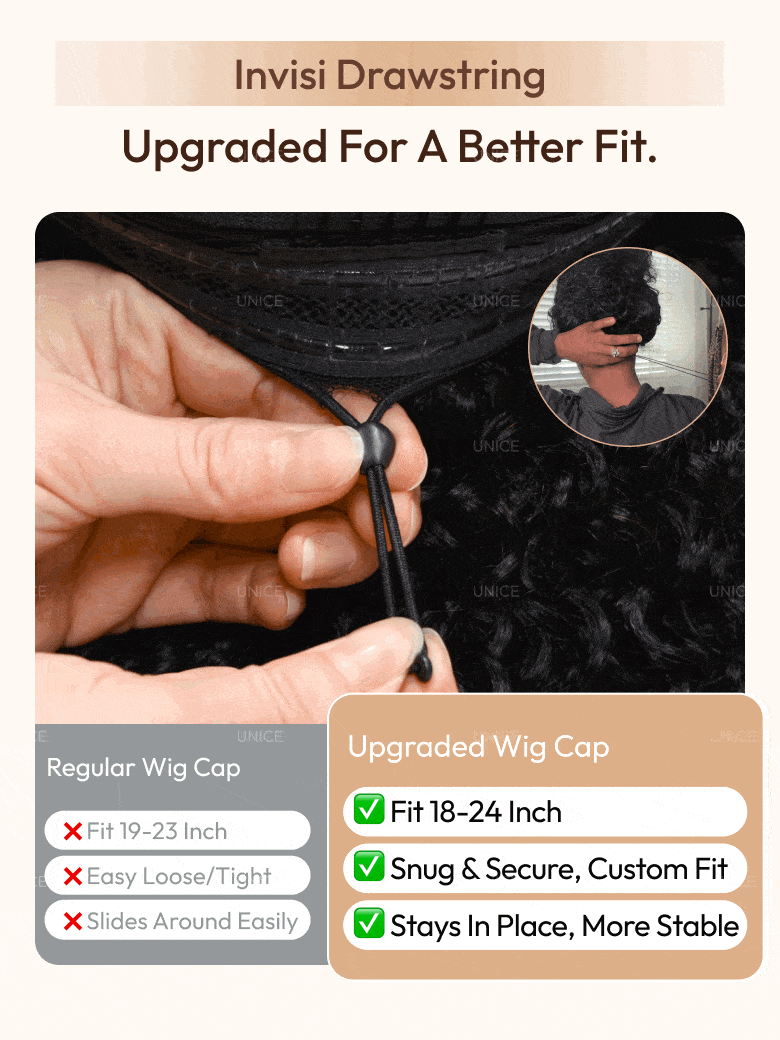 UNice 13x4 Pre-Everything™ Wig With Loose Wave Face-Framing Layers And Side-Swept Bangs With Invisible drawstring