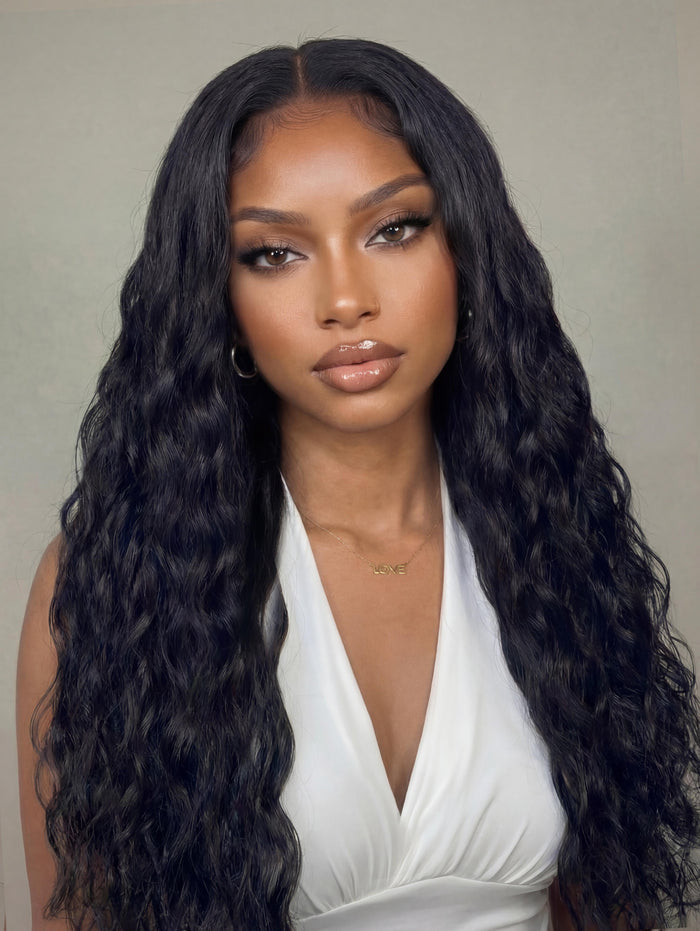 UNice 13x4 Pre-Everything™ Natural Black Micro Water Wave Wig with Invisi Drawstring