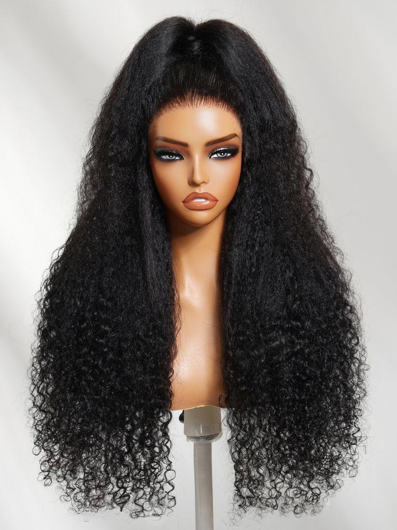 UNice Bye-Bye Knots™ 7x5 Lace Natural Black Defined Deep Wave Wig with Invisi Drawstring