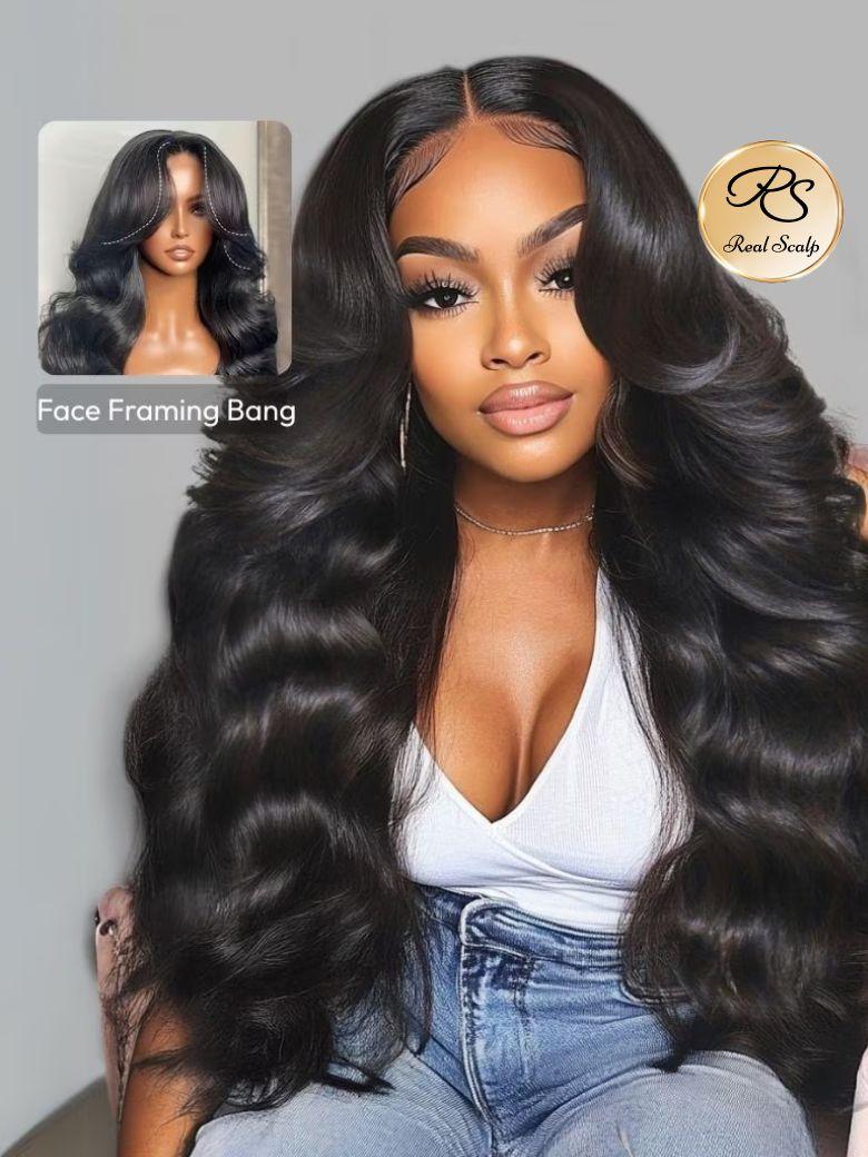 UNice HD Real Scalp™ Wig 13x4 Invisible Lace Frontal Loose Wave with Face Framing Curtain Bangs
