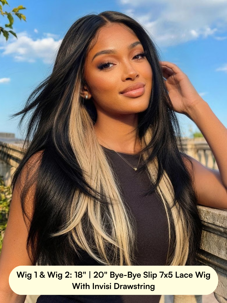 All Wigs 70% OFF : 7x5 Bye Bye Slip Wig | Full Lace Wig | 4x4 Pre Cut Lace Closure Wig
