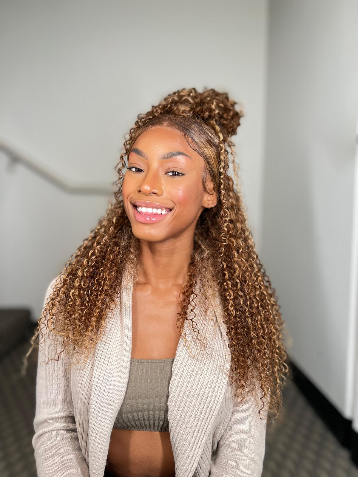 13x4 Pre Everything Glueless Lace Frontal Wig Reddish Brown Water Wave Wig Pre-Cut & Pre-Pluck &  Pre-Bleached Pre-Everything Wig 150 Density