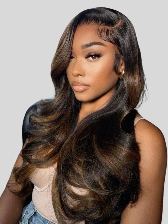 [From 20''] 13x4 Pre-Everything™ Lace Front Wig Espresso Brown With Highlights Loose Wave Wig