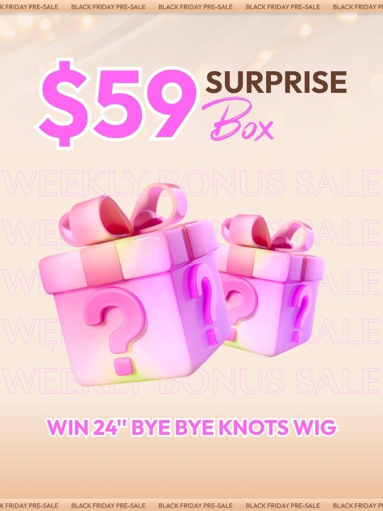 UNICE $59 Surprise Box Win 24 Inch Bye-Bye knots Wig Value $159-$219
