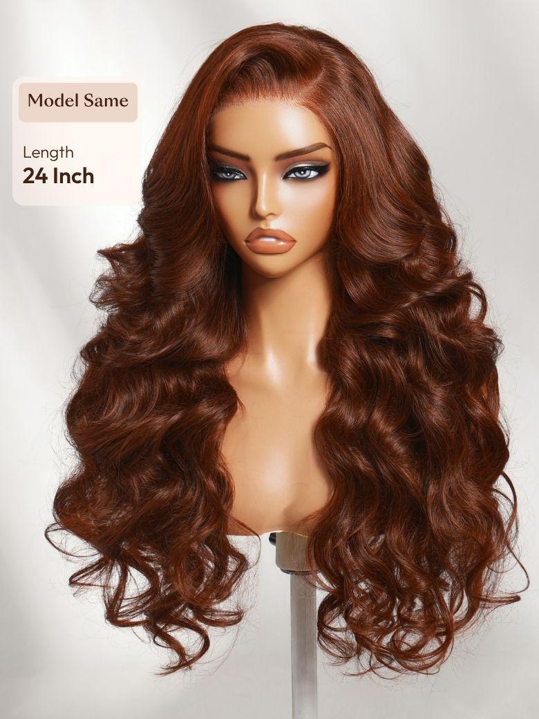 UNice 13x4 Bye Bye Slip™ Lace Frontal Caramel Brown with Honey Blonde Highlights Glueless Side Part Bob Wig