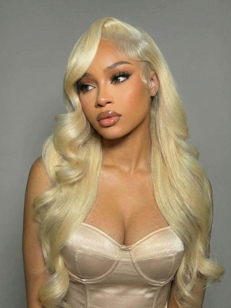 UNice Full Lace 100% Handmade Blond Body Wave & Straight Pre Plucked Human Hair Wigs