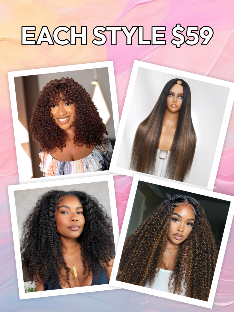 [$69-$99] 13x4/ 6x4.5 Pre-Cut Lace/ Pre-Bleached/ Pre-Plucked Bye Bye Knots Lace Wigs 150%-200% Density