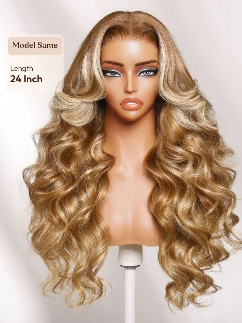 UNice 7x5 Bye-Bye Knots™ & 13x4 Pre-Everything™ Lace Frontal Purple Black Cherry Layered Straight & Loose Wave With Invisi Drawstring Wig
