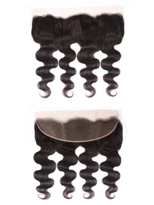UNice 13x4 Lace Frontal With Body Wave Human Hair Bundle For Frontal Ponytail Style